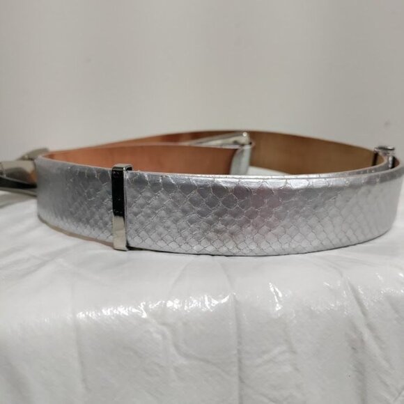 Koko & Palenki Genuine Python Silver Adjustable Belt Maximalist - Picture 5 of 8